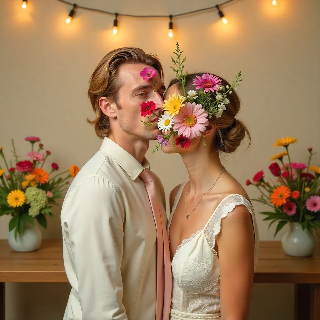 Intimate garden celebration with beautiful natural backdrop